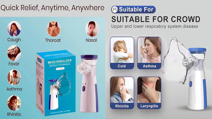 Mesh Inhalers Nebulizer for Adults & Kids PRO 2.0 (Mini Portable and Rechargeable)